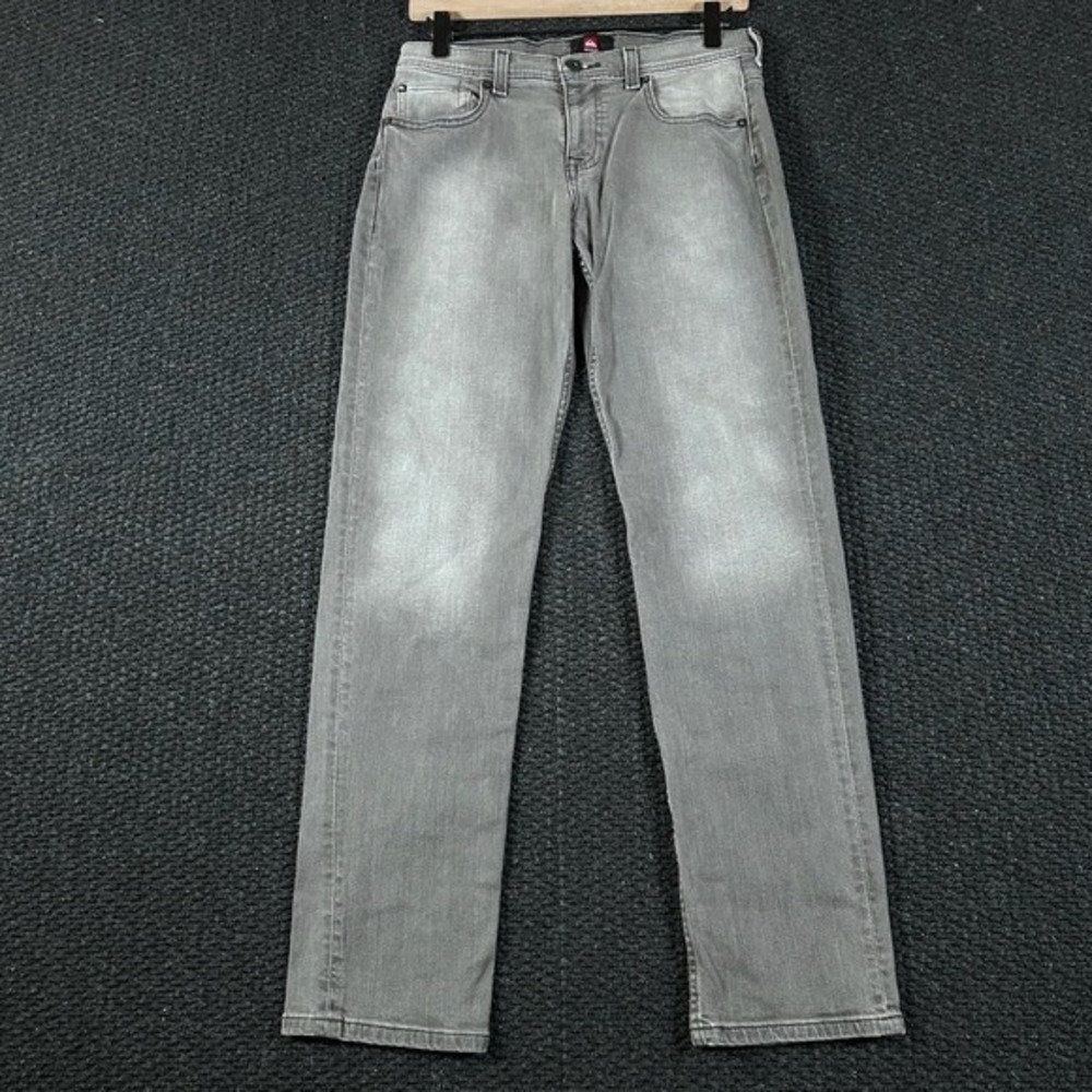 Quiksilver Mens Gray Slim Straight Leg Jeans Size 27‎ 40465023-12